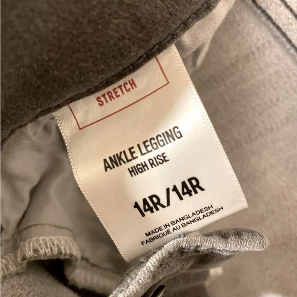 Express Jeans Gray Ankle Leggings High Rise Skinny Stretch - Picture 5 of 8